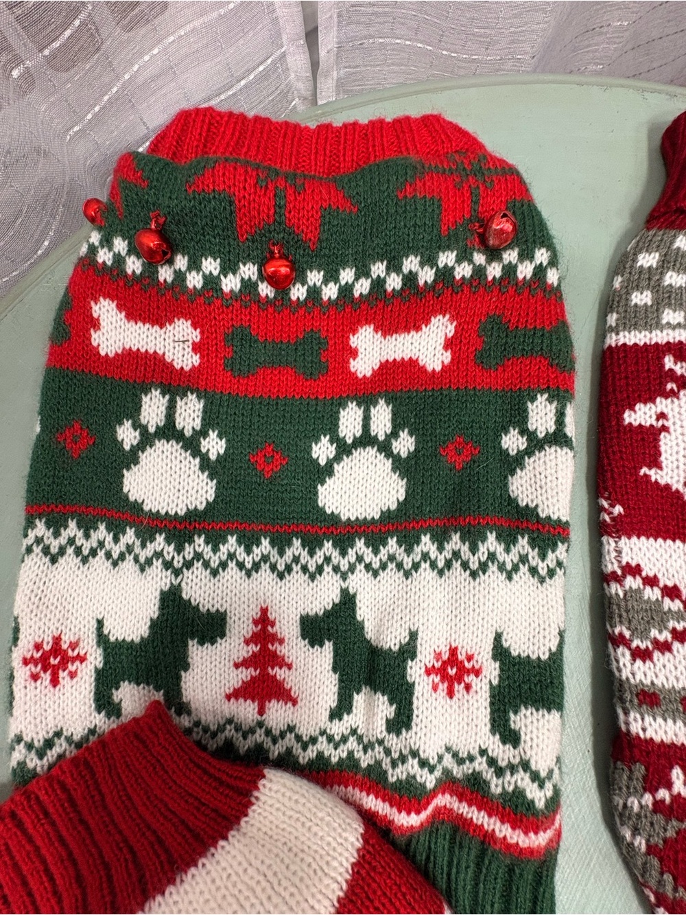 Lot 4 Small Dog Christmas Sweaters Holiday Knit Reindeer Scottie Rudolph XS S - Picture 3 of 9